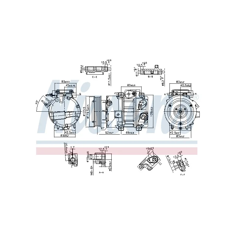 Compresseur, climatisation NISSENS 890917