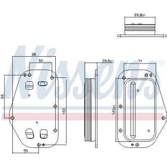 Radiateur d'huile NISSENS 91360