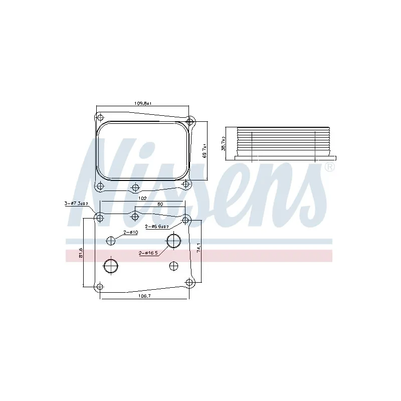 Radiateur d'huile NISSENS 91377