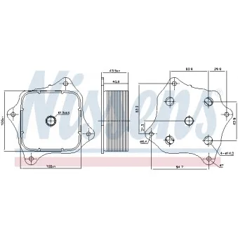 Radiateur d'huile NISSENS 91421