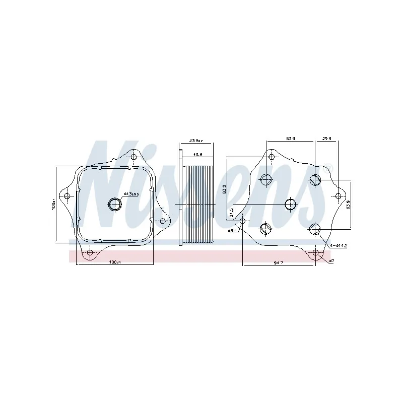 Radiateur d'huile NISSENS 91421