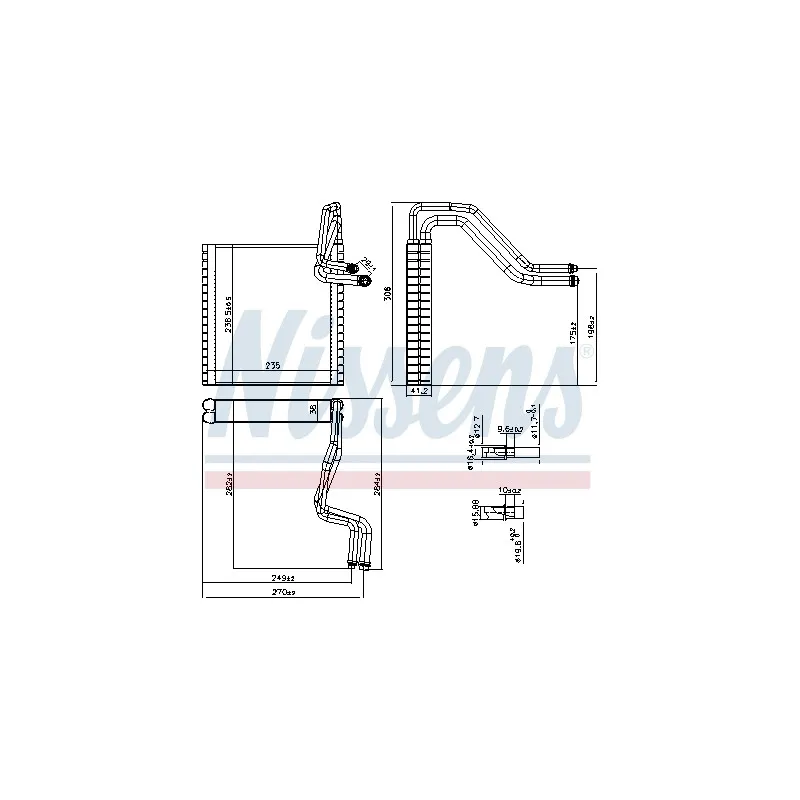 Évaporateur climatisation NISSENS 92372