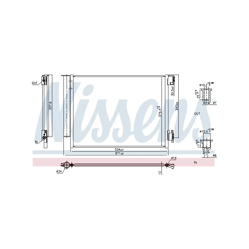 Condenseur, climatisation NISSENS 941197