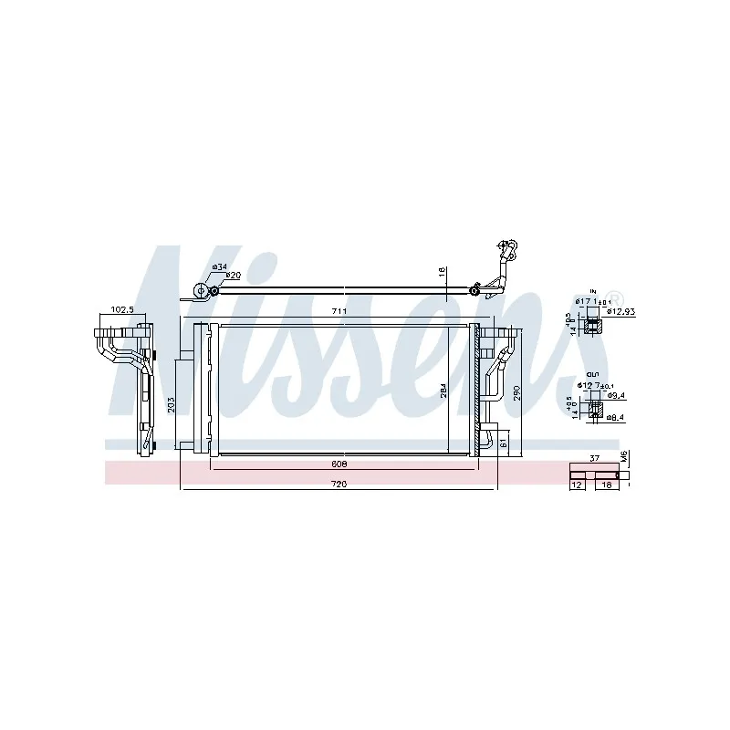 Condenseur, climatisation NISSENS 941289