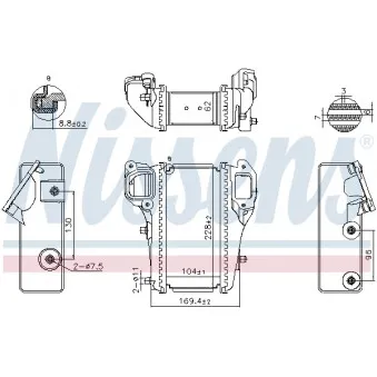 Intercooler, échangeur NISSENS 961586