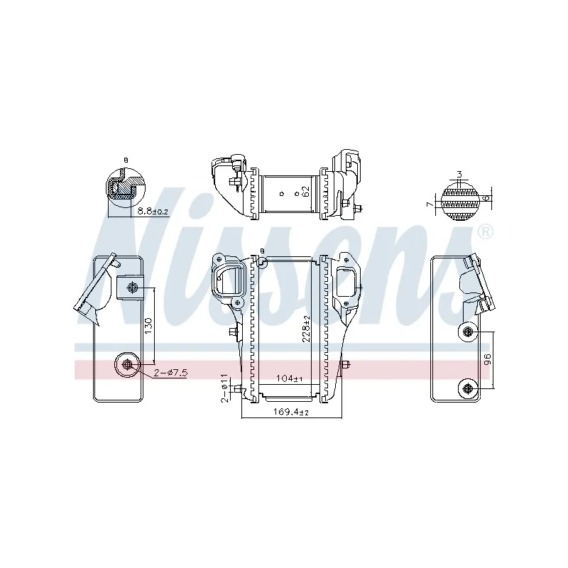 Intercooler, échangeur NISSENS 961586