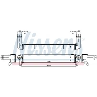 Intercooler, échangeur NISSENS 961599