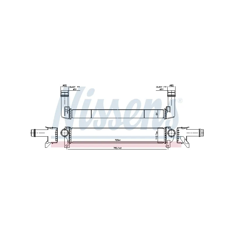 Intercooler, échangeur NISSENS 961599