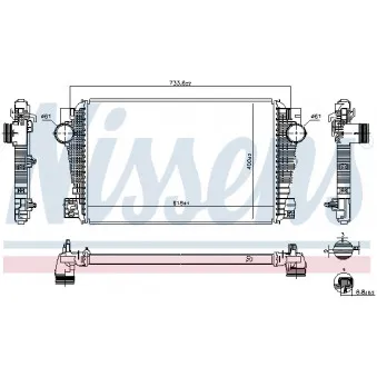 Intercooler, échangeur NISSENS