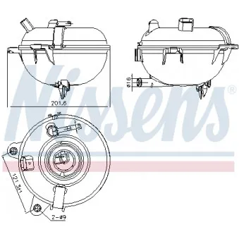 Vase d'expansion, liquide de refroidissement NISSENS 996130