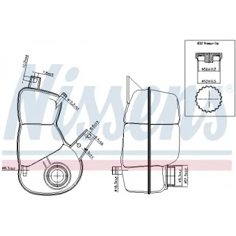 Vase d'expansion, liquide de refroidissement NISSENS 996174
