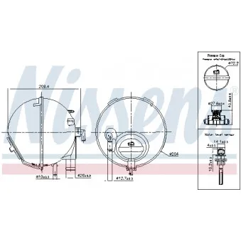 Vase d'expansion, liquide de refroidissement NISSENS 996186