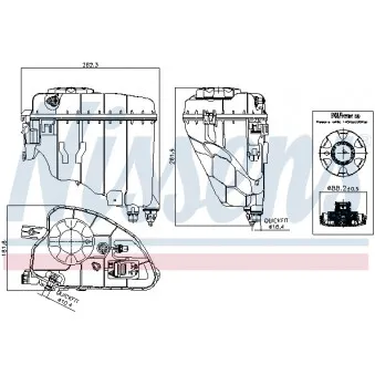 Vase d'expansion, liquide de refroidissement NISSENS 996209