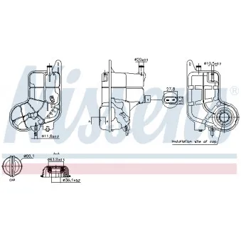 Vase d'expansion, liquide de refroidissement NISSENS 996288