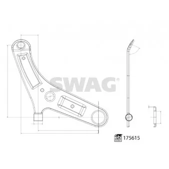 Triangle ou bras de suspension (train avant) SWAG 33 10 2977