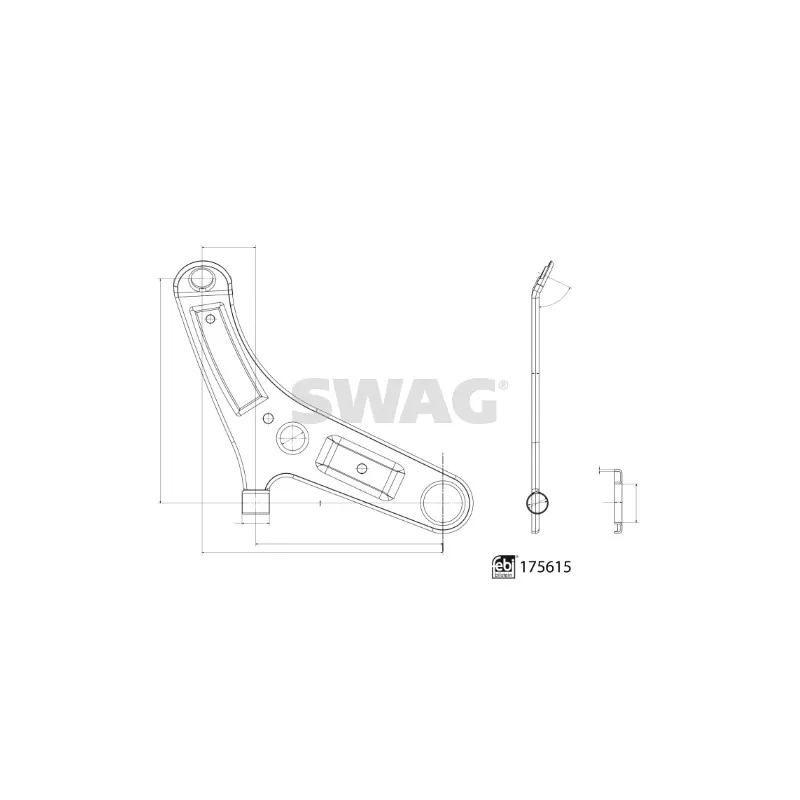 Triangle ou bras de suspension (train avant) SWAG 33 10 2977