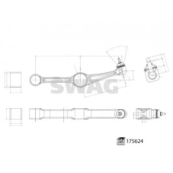 Triangle ou bras de suspension (train avant) SWAG 33 10 2985