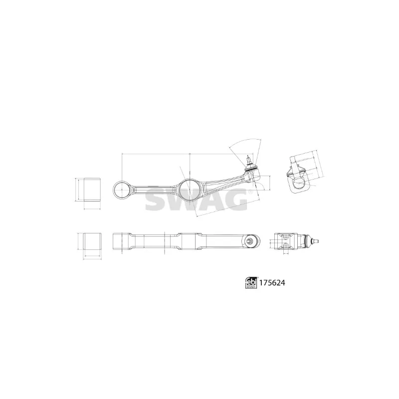 Triangle ou bras de suspension (train avant) SWAG 33 10 2985