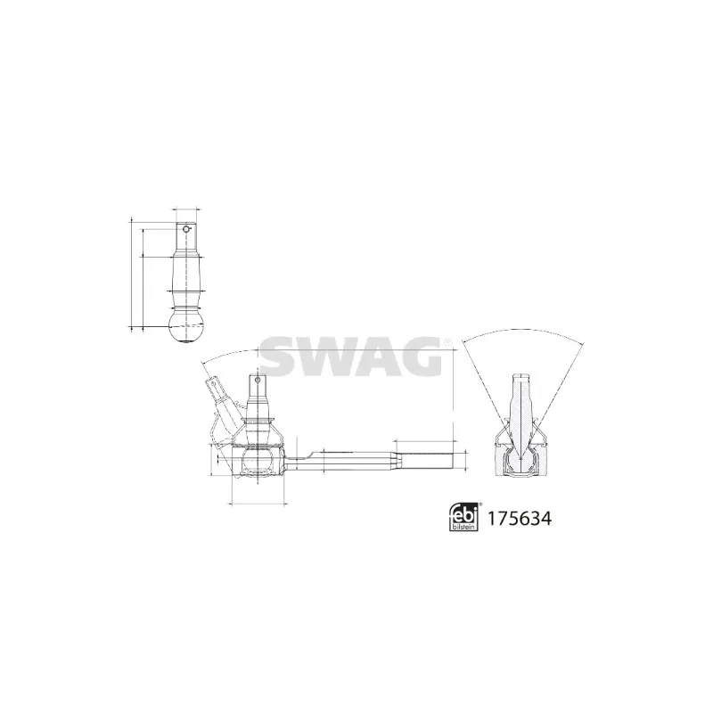 Rotule de barre de connexion SWAG 33 10 2992