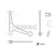Triangle ou bras de suspension (train avant) SWAG 33 10 3271 - Visuel 2