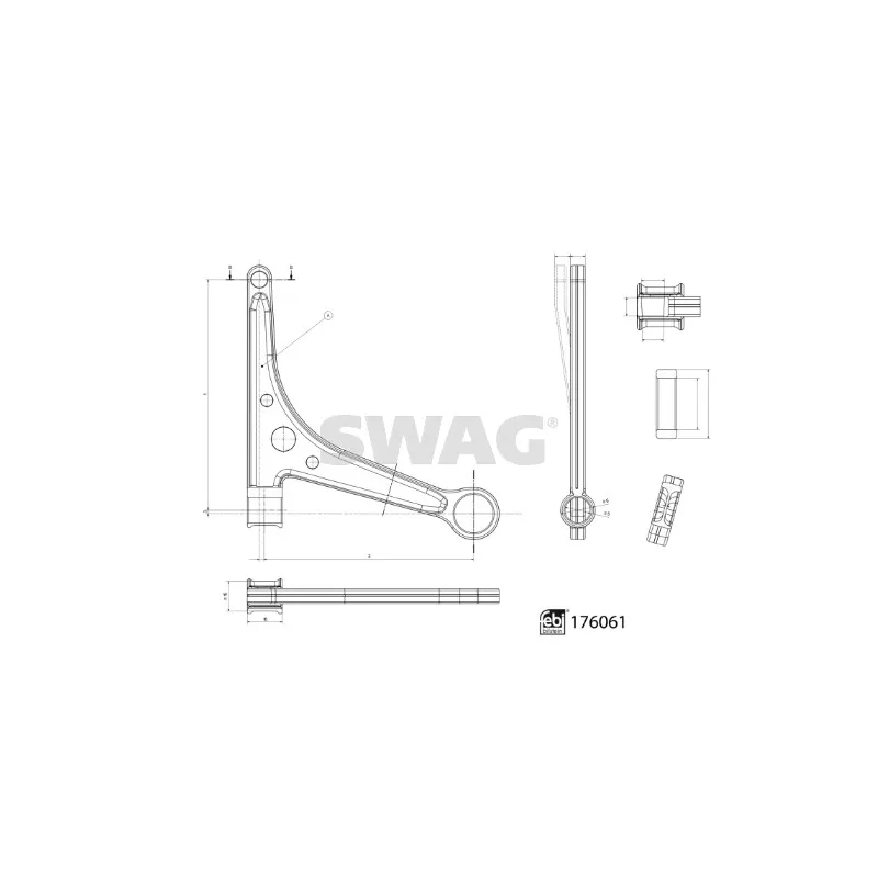 Bras de liaison, suspension de roue arrière droit SWAG 33 10 3277