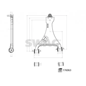 Triangle ou bras de suspension (train avant) SWAG 33 10 3279