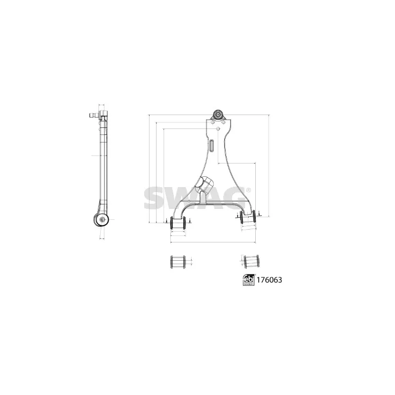 Triangle ou bras de suspension (train avant) SWAG 33 10 3279