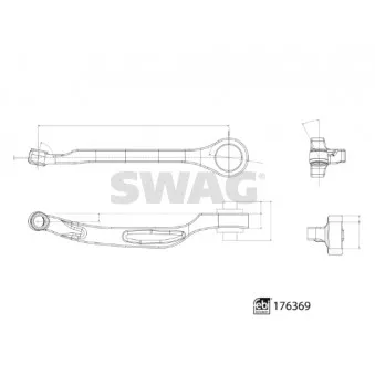 Triangle ou bras de suspension (train avant) SWAG 33 10 3497