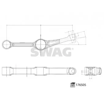 Triangle ou bras de suspension (train avant) SWAG 33 10 3587