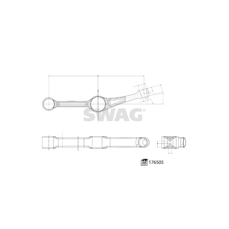 Triangle ou bras de suspension (train avant) SWAG 33 10 3587