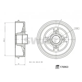 Tambour de frein SWAG