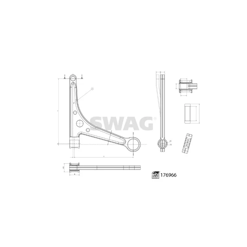 Triangle ou bras de suspension (train avant) SWAG 33 10 3822