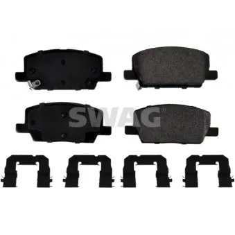 Jeu de 4 plaquettes de frein avant SWAG