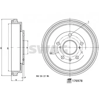 Tambour de frein SWAG