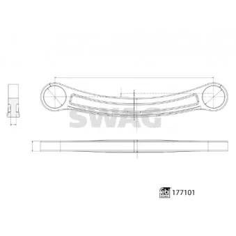 Bras de liaison, suspension de roue arrière droit SWAG 33 10 3899