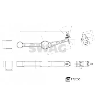 Triangle ou bras de suspension (train avant) SWAG 33 10 4237
