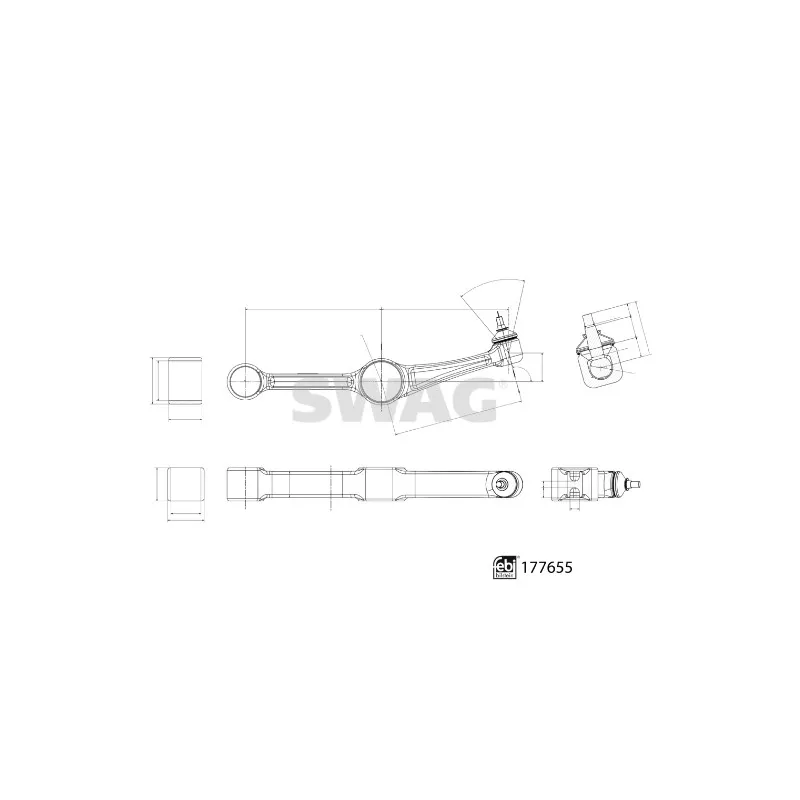 Triangle ou bras de suspension (train avant) SWAG 33 10 4237