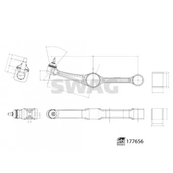 Triangle ou bras de suspension (train avant) SWAG 33 10 4238