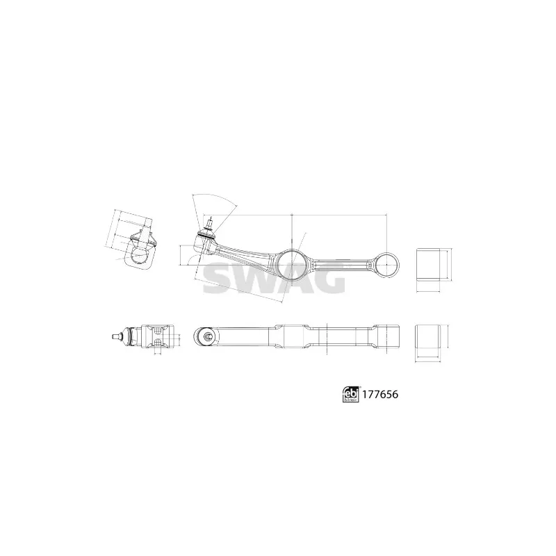 Triangle ou bras de suspension (train avant) SWAG 33 10 4238