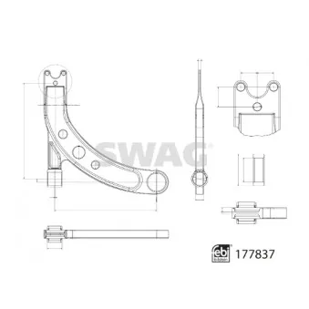Triangle ou bras de suspension (train avant) SWAG 33 10 4323