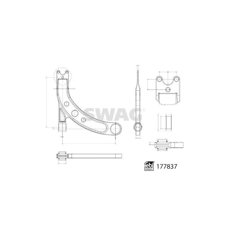 Triangle ou bras de suspension (train avant) SWAG 33 10 4323