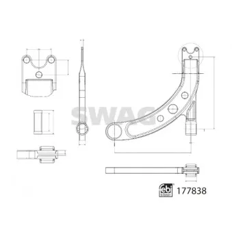 Triangle ou bras de suspension (train avant) SWAG 33 10 4324