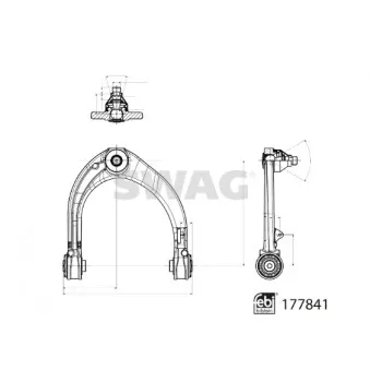 Triangle ou bras de suspension (train avant) SWAG 33 10 4327