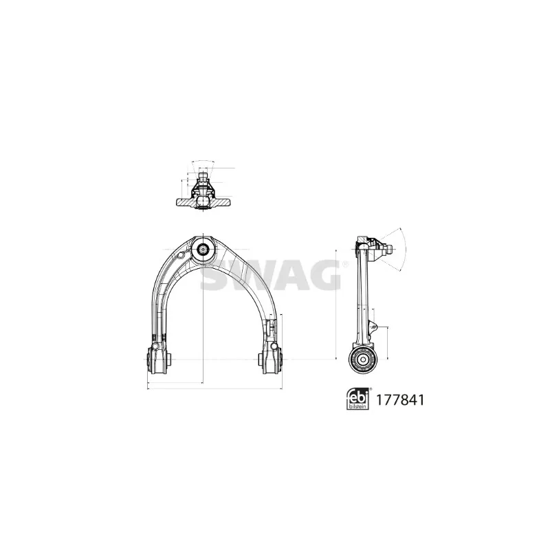 Triangle ou bras de suspension (train avant) SWAG 33 10 4327