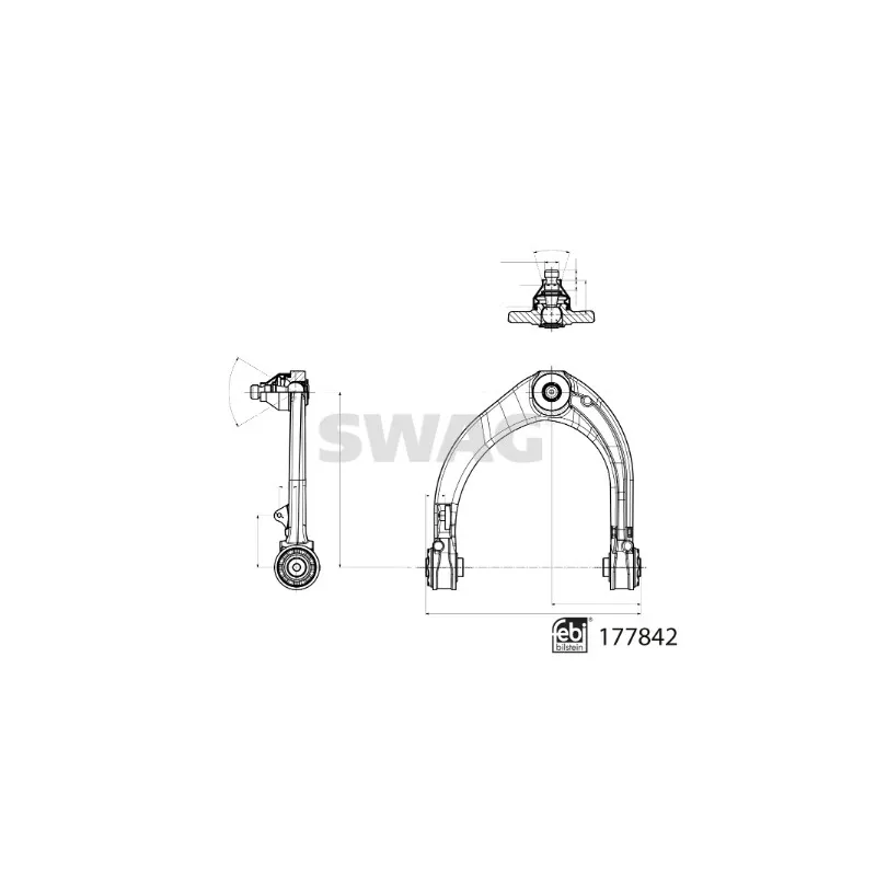 Triangle ou bras de suspension (train avant) SWAG 33 10 4328