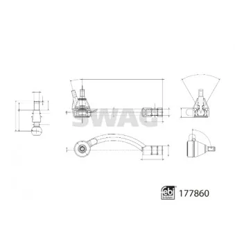 Rotule de barre de connexion avant droit SWAG 33 10 4338