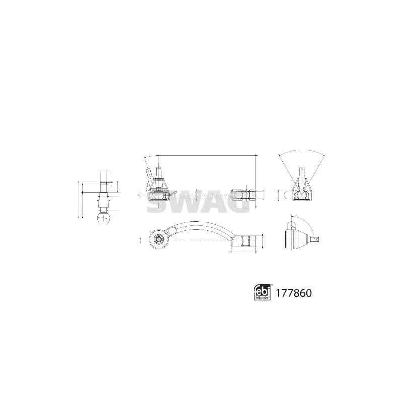 Rotule de barre de connexion avant droit SWAG 33 10 4338