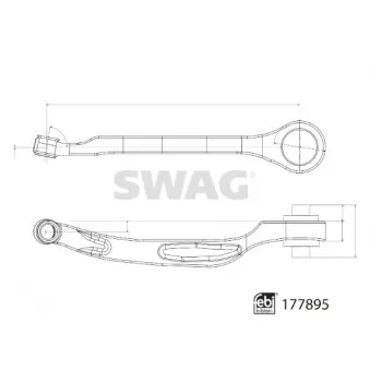 Triangle ou bras de suspension (train avant) SWAG 33 10 4357