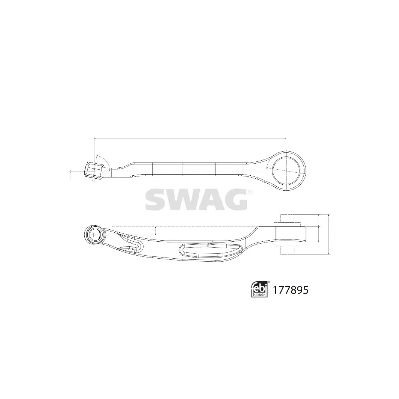 Triangle ou bras de suspension (train avant) SWAG 33 10 4357