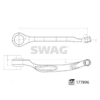 Triangle ou bras de suspension (train avant) SWAG 33 10 4358